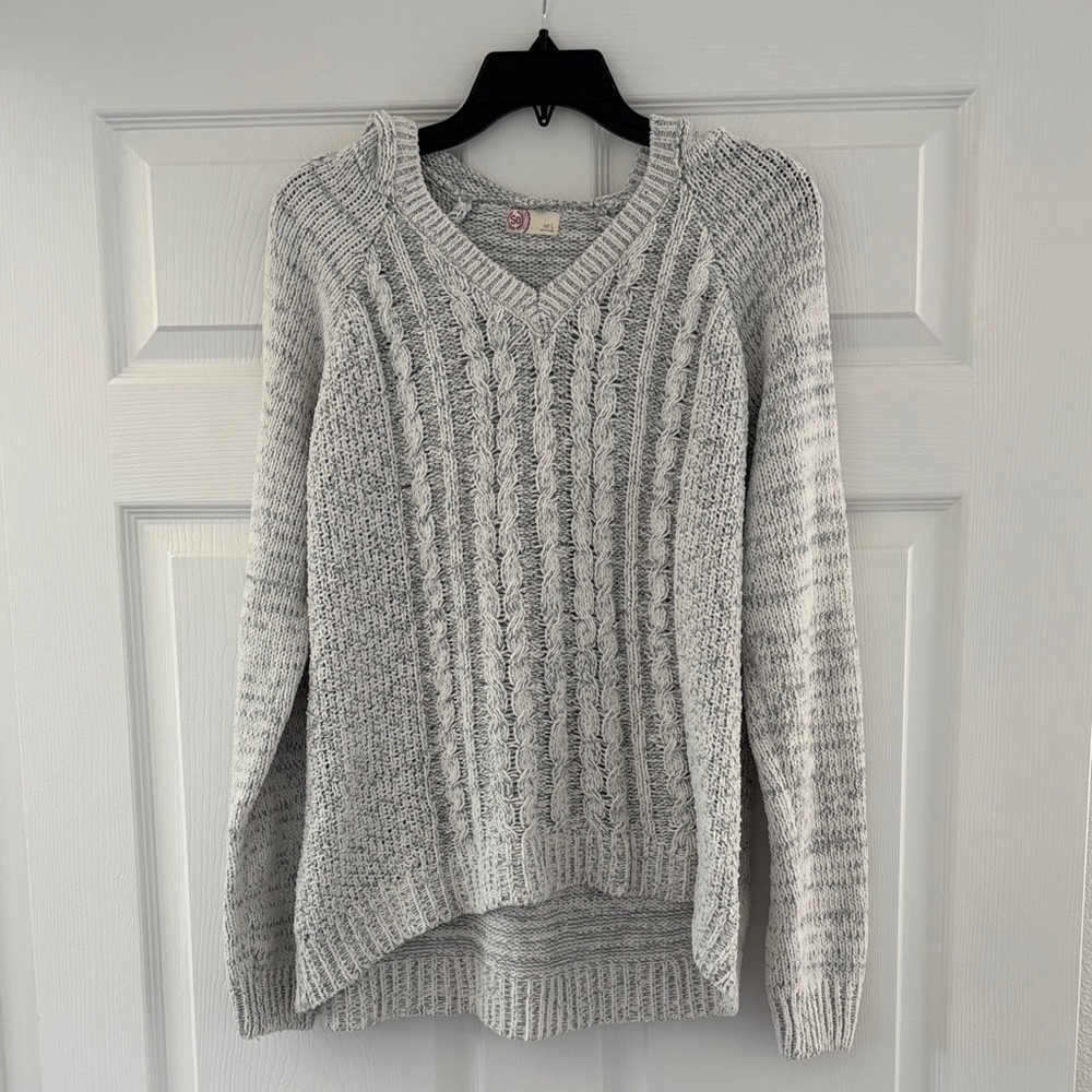 Heritage Soft Gray V-Neck Sweater